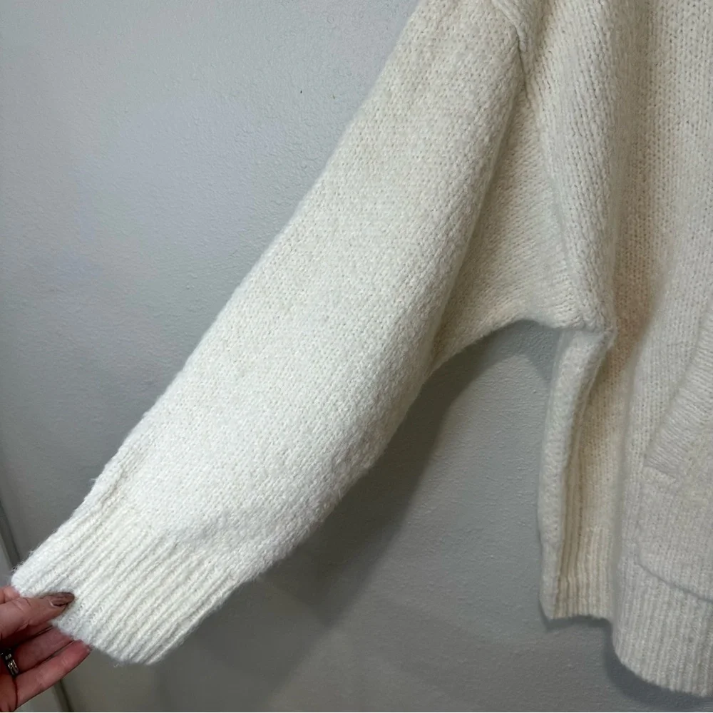 J. Crew Cozy Cream Knit Sweater Hoodie